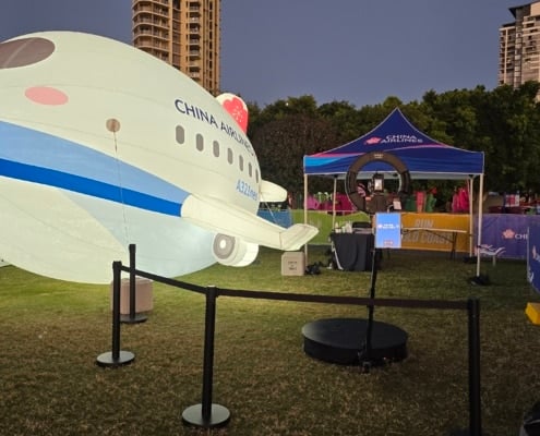 360 video booth at China Airlines Gold Coast Marathon activation