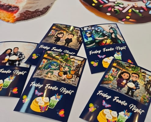 AI photo booth anime character transformation at Calamvale Central Friday Foodie Night