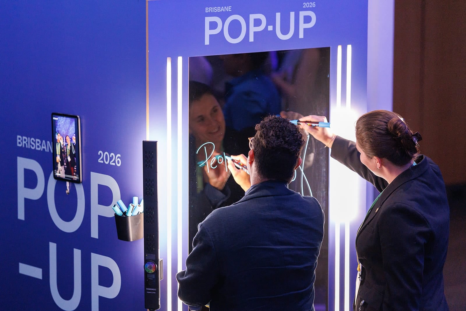 Scribble Booth Brisbane Pop Up 2026 Custom Branded Scribble Booth